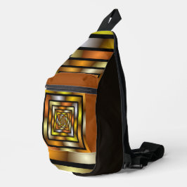 Luminous Tunnel Colorful Trippy Fraktal Graphic Crossbody Bag
