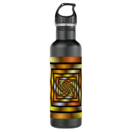 Luminous Tunnel Colorful Trippy Fraktal Graphic Edelstahlflasche