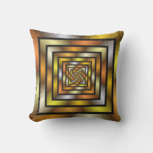 Luminous Tunnel Colorful Trippy Fraktal Graphic Kissen