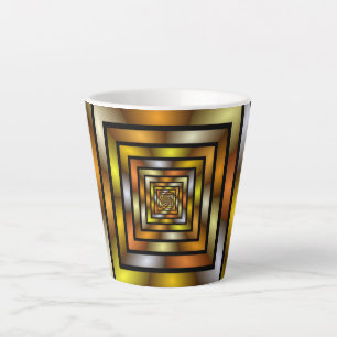 Luminous Tunnel Colorful Trippy Fraktal Graphic Milchtasse