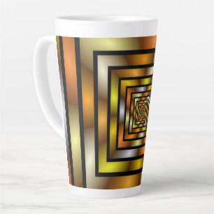 Luminous Tunnel Colorful Trippy Fraktal Graphic Milchtasse