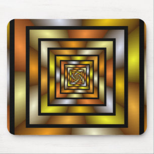 Luminous Tunnel Colorful Trippy Fraktal Graphic Mousepad