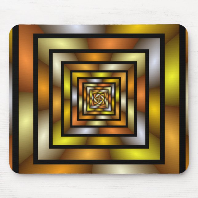 Luminous Tunnel Colorful Trippy Fraktal Graphic Mousepad (Vorne)