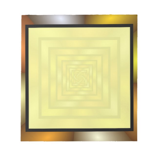 Luminous Tunnel Colorful Trippy Fraktal Graphic Notizblock (Vorderseite)