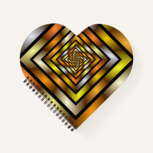 Luminous Tunnel Colorful Trippy Fraktal Graphic Notizbuch