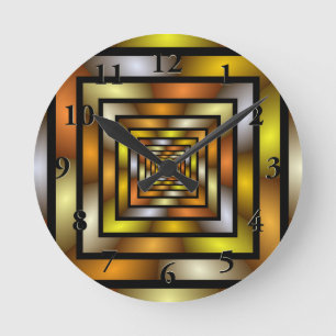 Luminous Tunnel Colorful Trippy Fraktal Graphic Runde Wanduhr