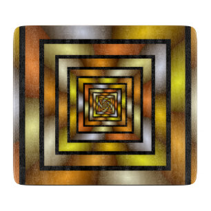 Luminous Tunnel Colorful Trippy Fraktal Graphic Schneidebrett