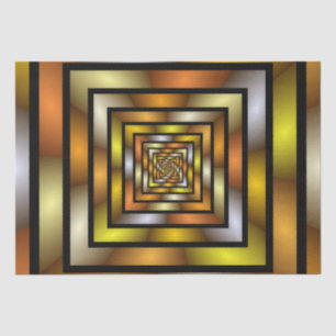 Luminous Tunnel Colorful Trippy Fraktal Graphic Seidenpapier