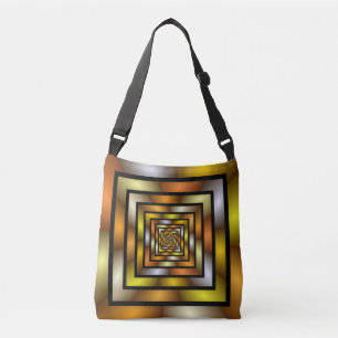 Luminous Tunnel Colorful Trippy Fraktal Graphic Tragetaschen Mit Langen Trägern