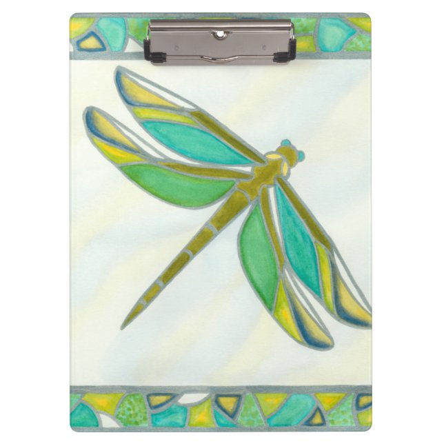 Luminy Pastel Dragonfly von Vanna Lam Klemmbrett (Vorderseite)