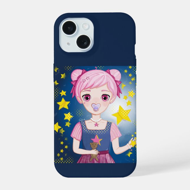 Lumi's Welt Anime-Kunst iPhone 15 Hülle (Rückseite)