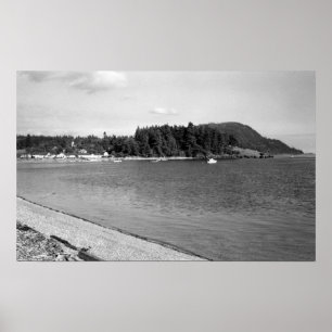Lummi Island, WA - View of Lago Bay Foto Poster