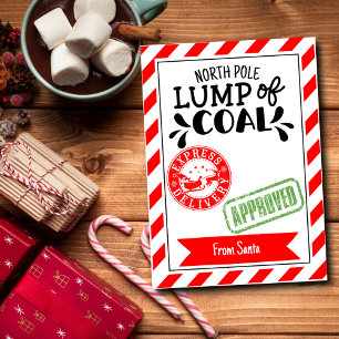Lump of Coal lustige lustige lustige Weihnachtsgrü Dankeskarte
