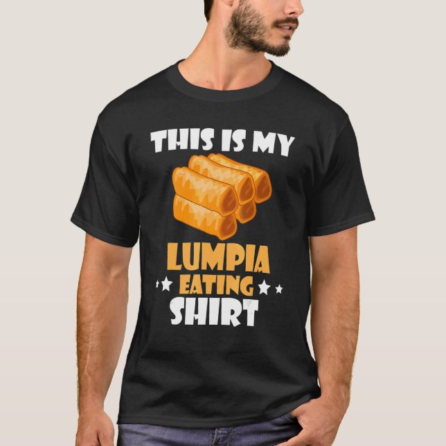 Lumpia Eating Pinoy Food Philippines Filipino Spri T-Shirt (Vorderseite)
