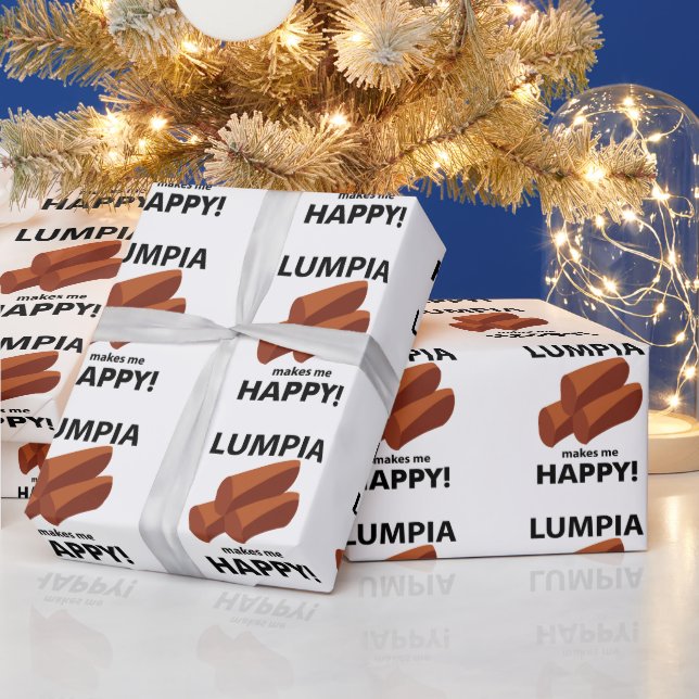 Lumpia macht mich glücklich Lumpia Geschenkpapier (Feiertage)