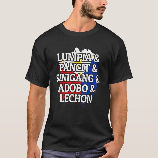 Lumpia Panstäda Sinigang Adobo Lechon Philippines  T-Shirt (Vorderseite)