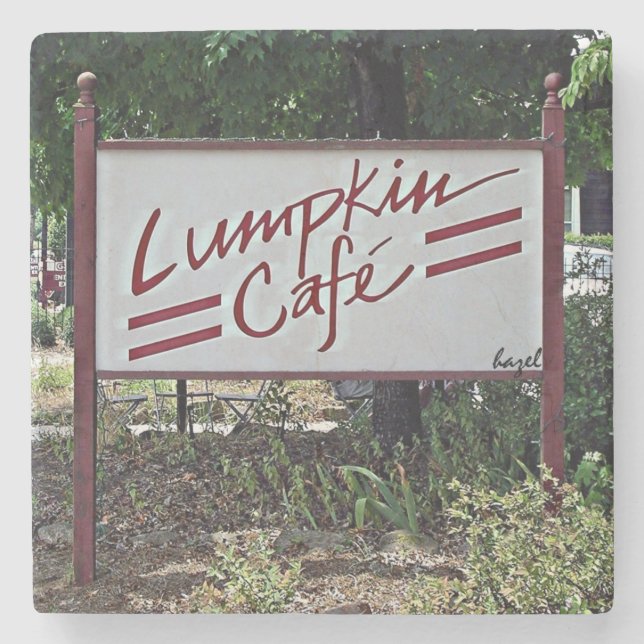 Lumpkin Café, Athen, Georgia, Marble Stone Unterse Steinuntersetzer (Vorderseite)