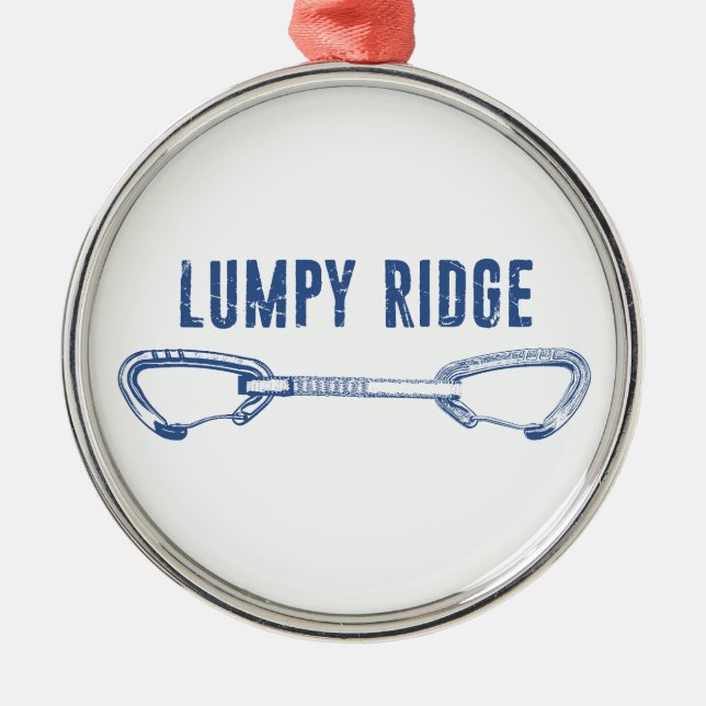 Lumpy Ridge Rock Climbing Quickdraw Ornament Aus Metall (Vorne)