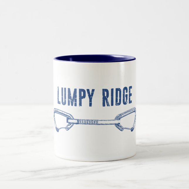 Lumpy Ridge Rock Climbing Quickdraw Zweifarbige Tasse (Mittel)
