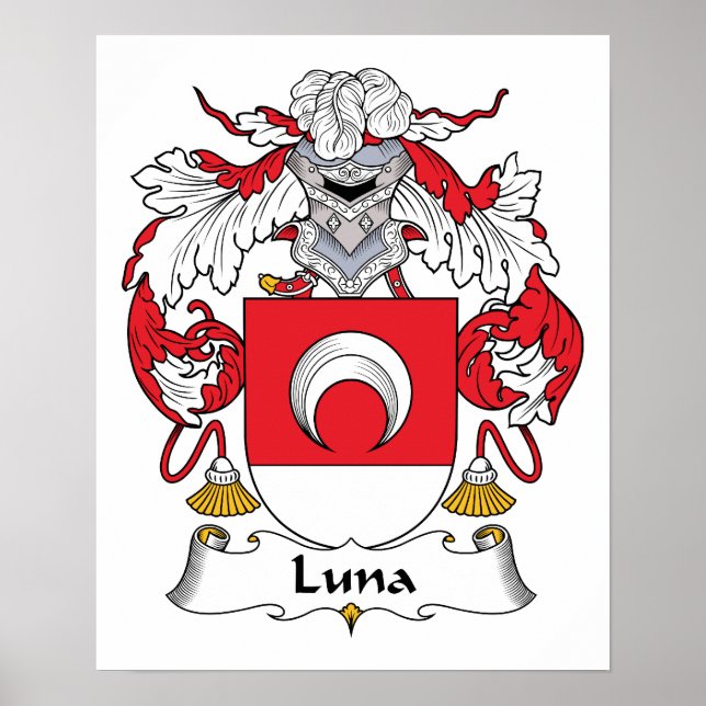 Luna Familienwappen Poster (Vorne)