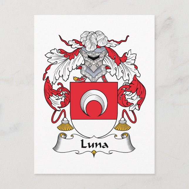 Luna Familienwappen Postkarte (Vorderseite)