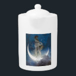 Luna Goddess auf den Nachts-Scattering Stars<br><div class="desc">Hoch auf einem Halbmond, dessen Hörner wie himmlische Fingerns reichten, stand Luna, das Mondweber. Im Gegensatz zu den Sterblichen, die nur eine silberne Leiche sahen, besaß Luna eine atemberaubende Schönheit. Ihre Gestalt, die aus dem Mondlicht selbst geformt wurde, schimmerte mit den Echos zahlloser Gebete. Eine Kaskade aus Sternenstaub floss ihre...</div>