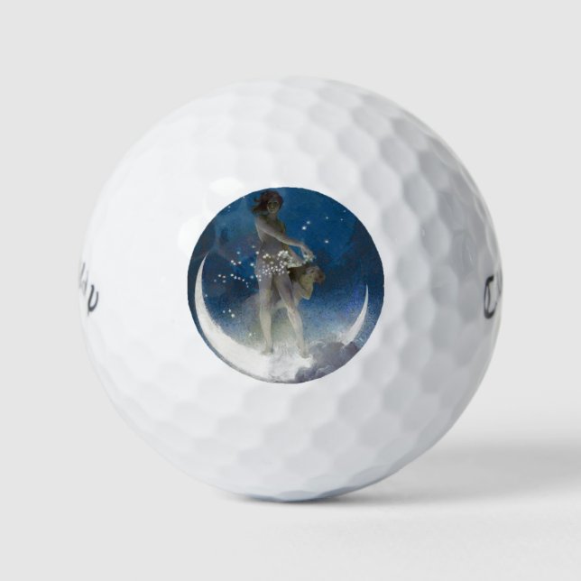 Luna Goddess auf den Nachts-Scattering Stars Golfball (Vorderseite)