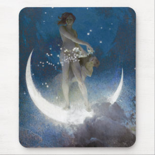 Luna Goddess auf den Nachts-Scattering Stars Mousepad