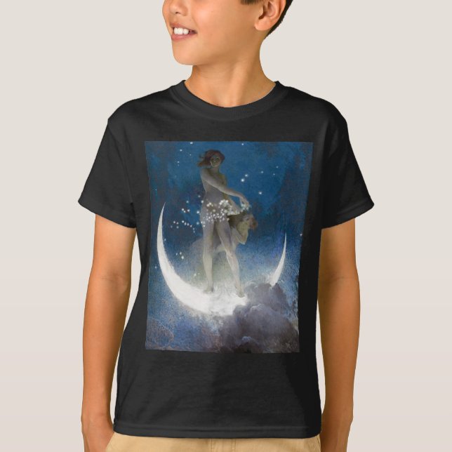 Luna Goddess auf den Nachts-Scattering Stars T-Shirt (Vorderseite)