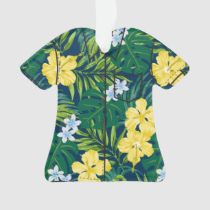 Luna Hibiskus Garden Hawaiian Aloha Shirt - Marine Ornament