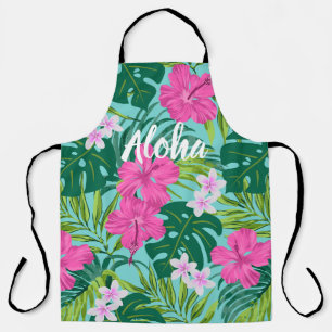 Luna Hibiskus Garden Hawaiian - Pink und Turq Schürze
