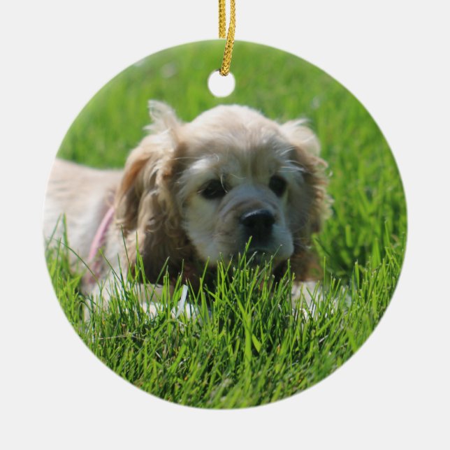 Luna Keramik Ornament (Vorne)