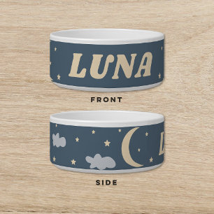 Luna Moon Stars Clouds Dog Pet Napf