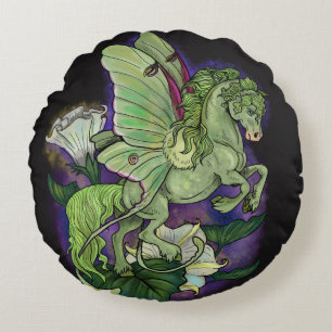 Luna Moonduster Moth Fairy Pferde Runde Kissen