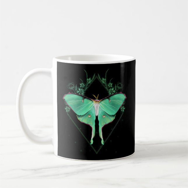 Luna Moth Beautiful Butterfly Insekt Themed Kaffeetasse (Links)