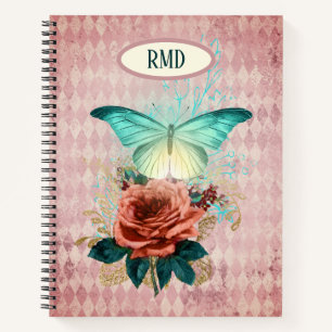 Luna Moth Bouquet Custom Notizbuch