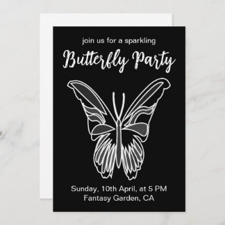 Luna Moth Butterfly Party Einladung