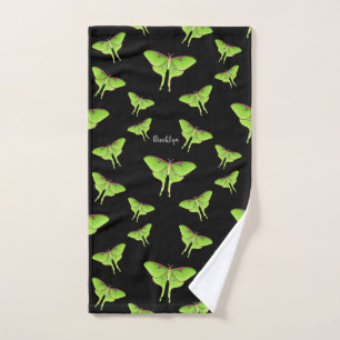 Luna Moth Cartoon Illustration Badhandtuch Set