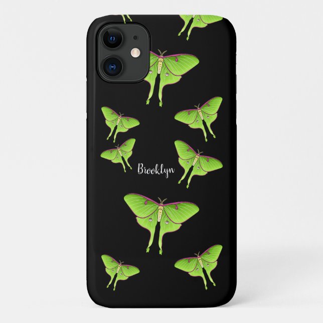 Luna Moth Cartoon Illustration Case-Mate iPhone Hülle (Rückseite)