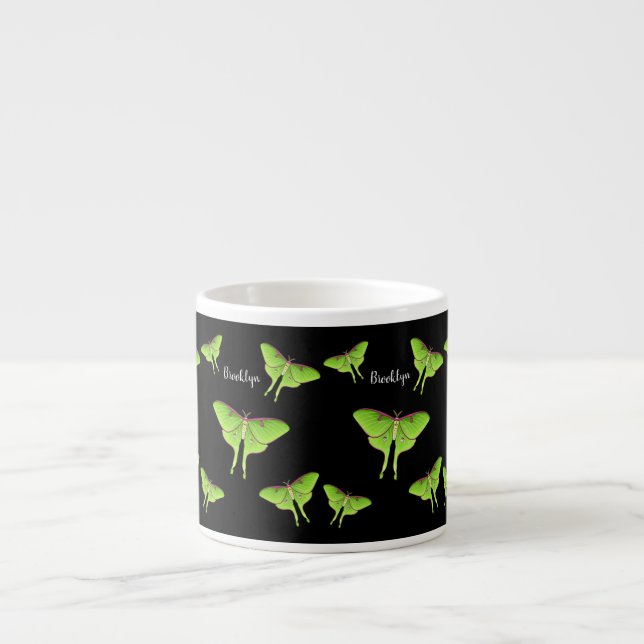 Luna Moth Cartoon Illustration Espressotasse (Vorderseite)