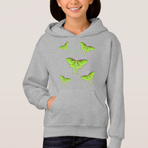 Luna Moth Cartoon Illustration Hoodie