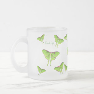 Luna Moth Cartoon Illustration Mattglastasse