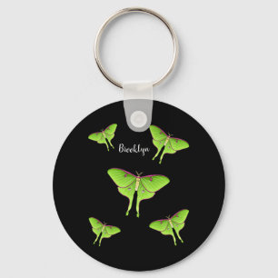 Luna Moth Cartoon Illustration Schlüsselanhänger