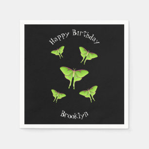Luna Moth Cartoon Illustration Serviette