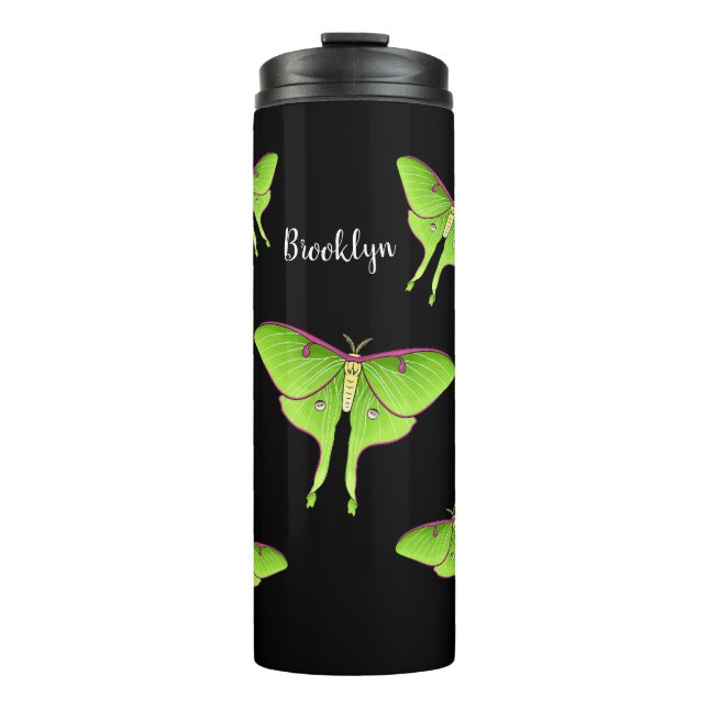 Luna Moth cartoon illustration  Thermosbecher (Vorderseite)