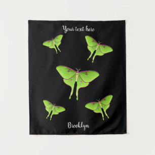 Luna Moth Cartoon Illustration Wandteppich