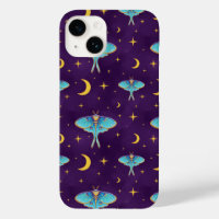 Luna Moth Celestial Moons & Stars Lila
