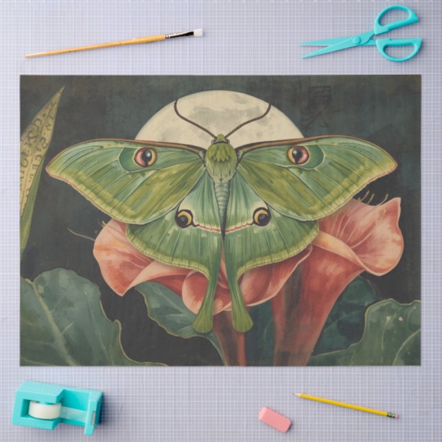 Luna Moth ConservatoryvBotanicals Seidenpapier (Basteln)