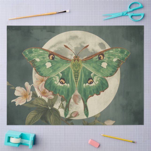 Luna Moth ConservatoryvBotanicals Seidenpapier (Basteln)