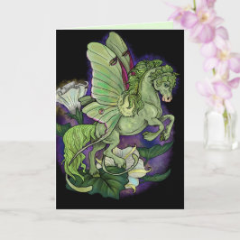 Luna Moth Fairy Horse Card Karte